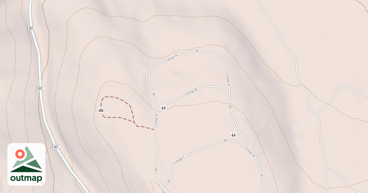 Map of SCOUT MTN. CG LOOP B