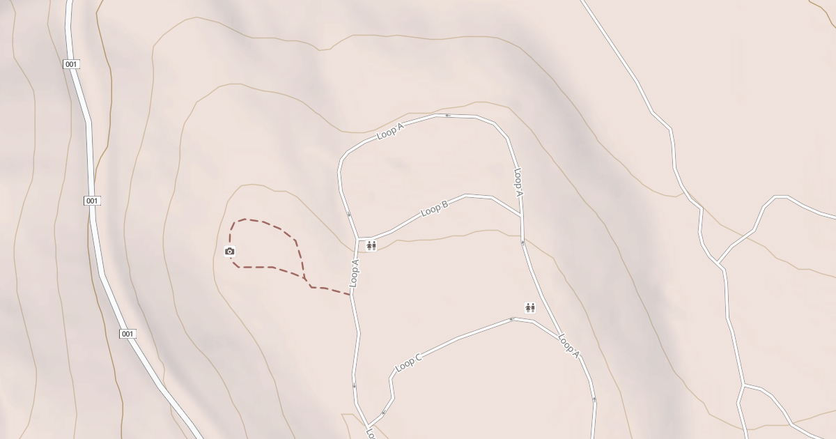 Map preview of SCOUT MTN. CG LOOP B