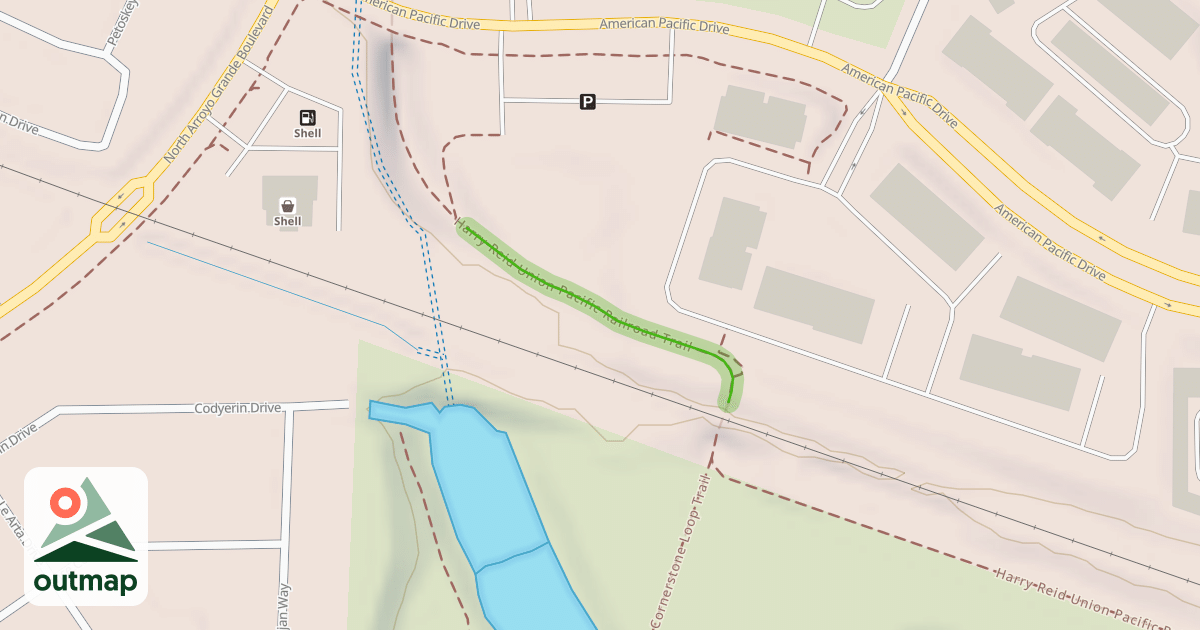 Map of Harry Reid Union Pacific Railroad Trail