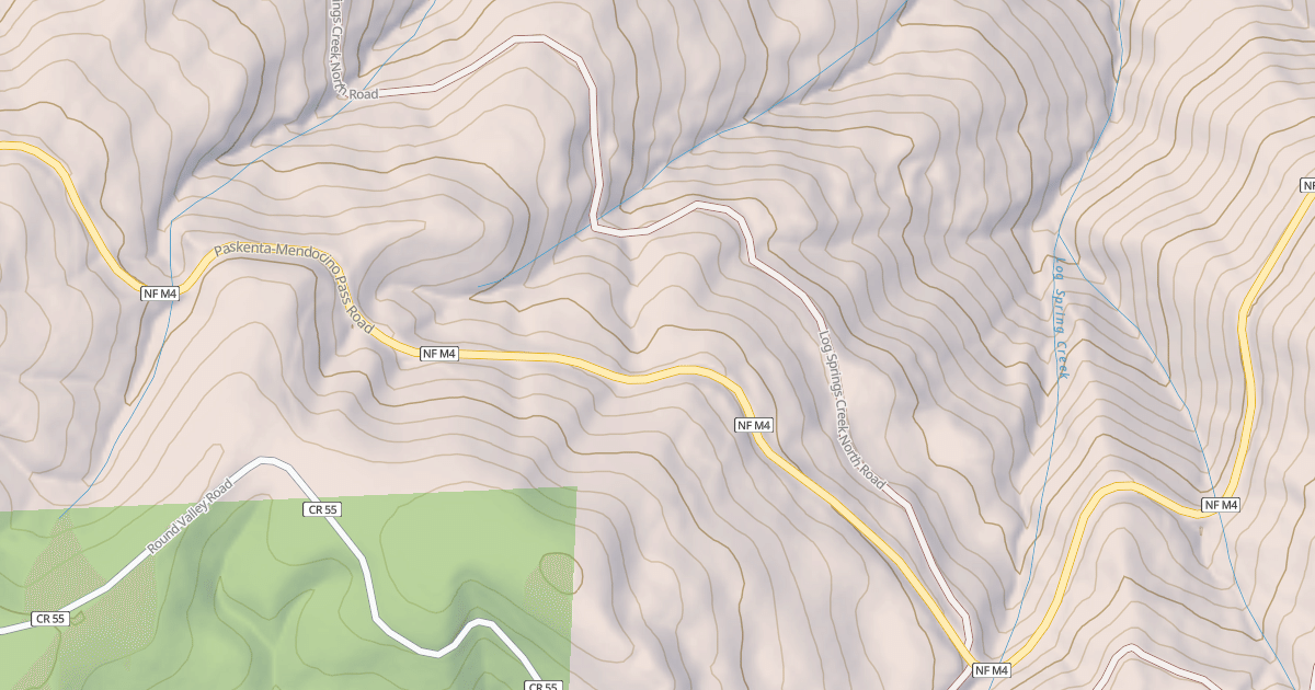 Map preview of LOG SPRINGS CREEK SOUTH