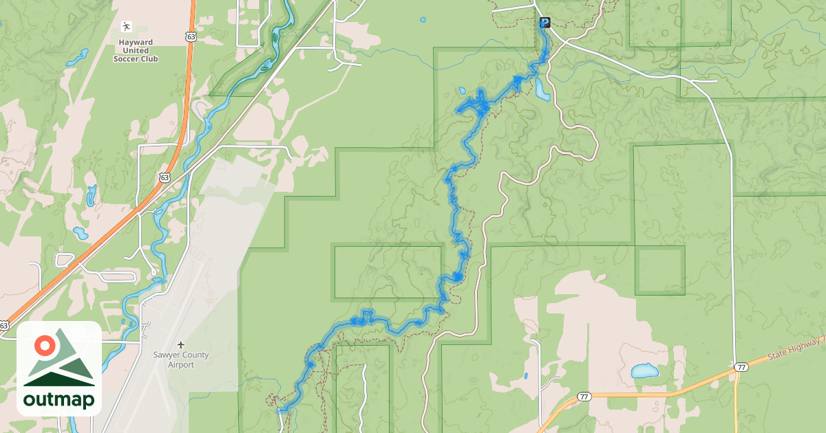 Map of Hatchery Creek Trail Southbound