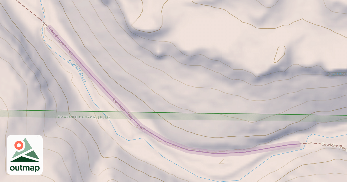 Map of Cowiche Canyon Trail