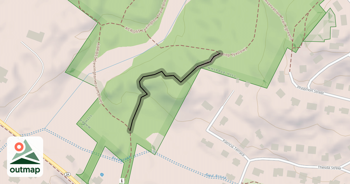 Map of Farm/Wetland Loop (yellow)