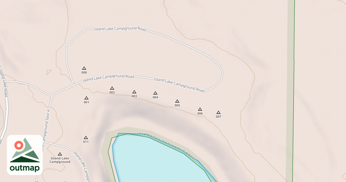 Map of ISLAND LAKE CAMPGROUND