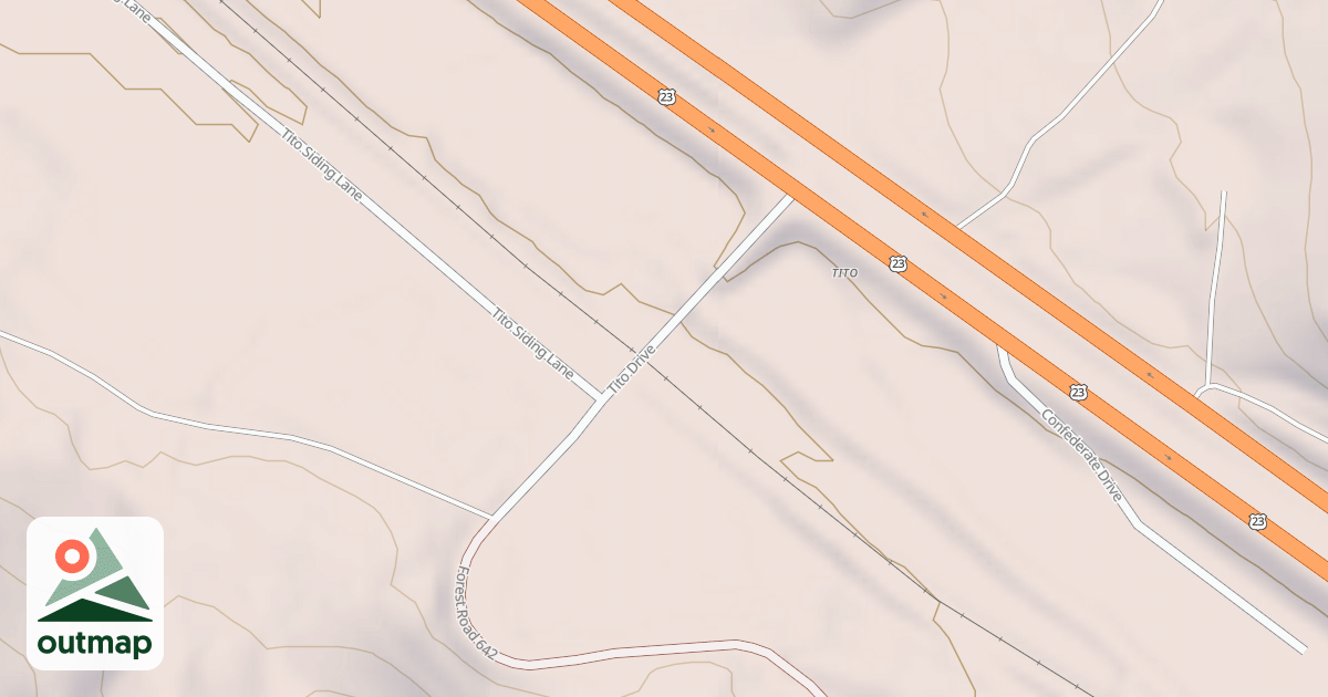 Map of TITO KANE GAP