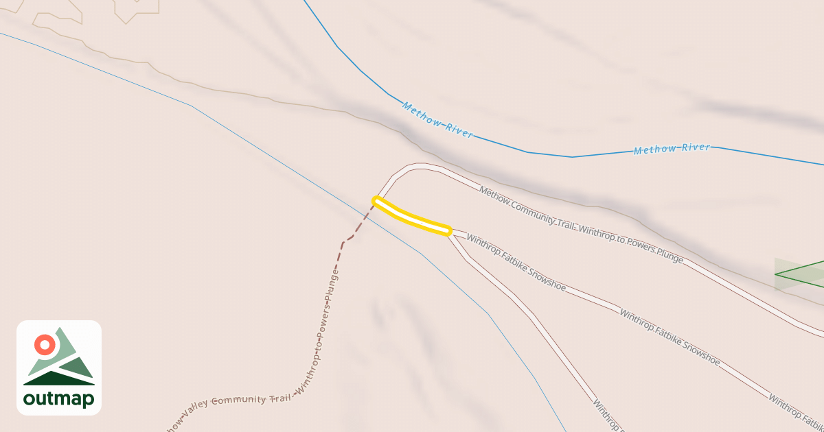 Map of Winthrop Fatbike Snowshoe