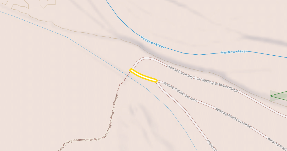 Map preview of Winthrop Fatbike Snowshoe