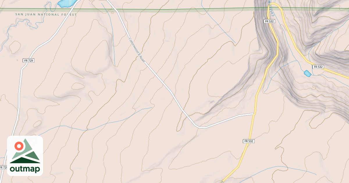 Map of COTTONWOOD B