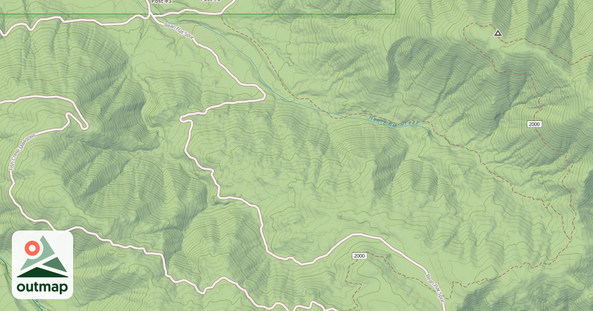 Map of BEAN FLAT SPUR