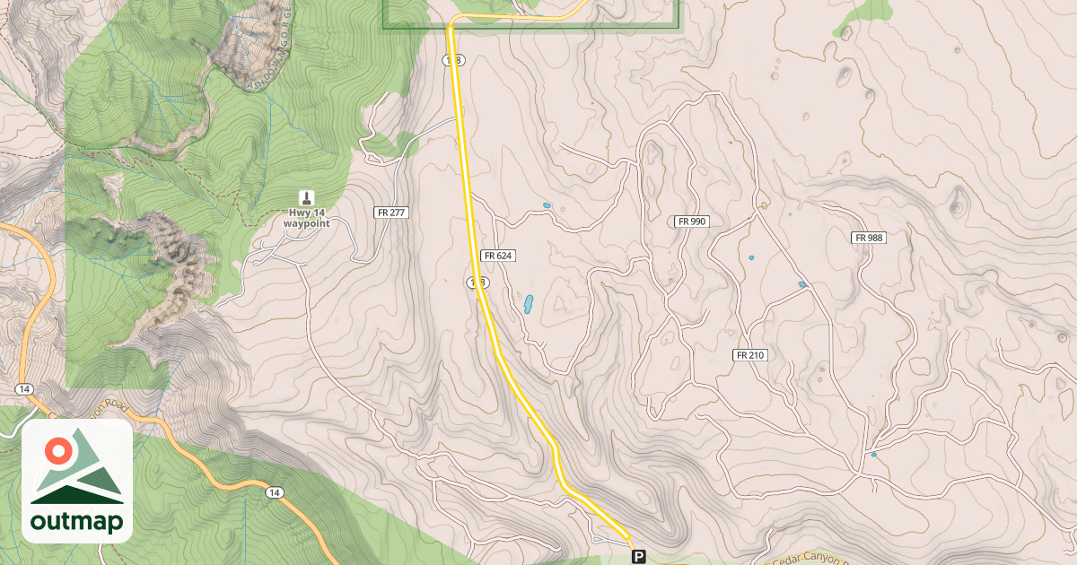 Map of State Route 148