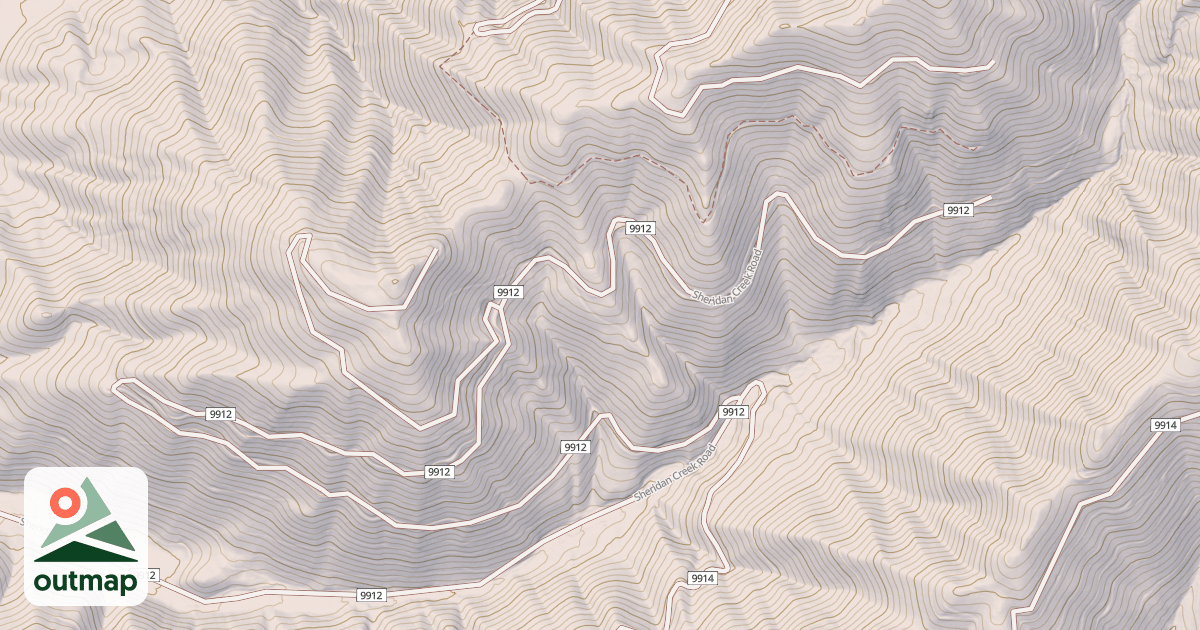 Map of SHERIDAN CREEK