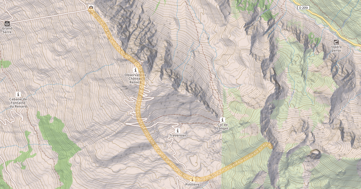 Map preview of Le Queyron — Saint-Véran (Téléski du Grand Serre)