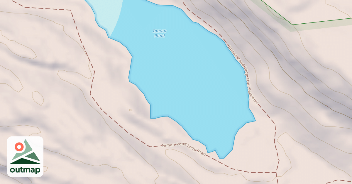 Map of Inman Pond Loop Trail