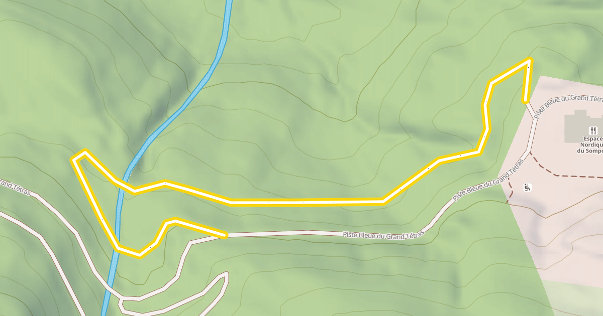 Map preview of Piste Verte des Myrtilles