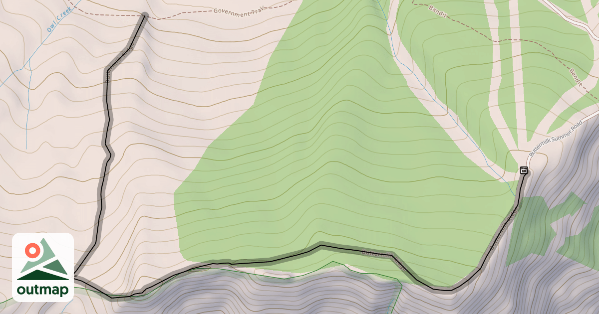 Map of Buttermilk Ridge