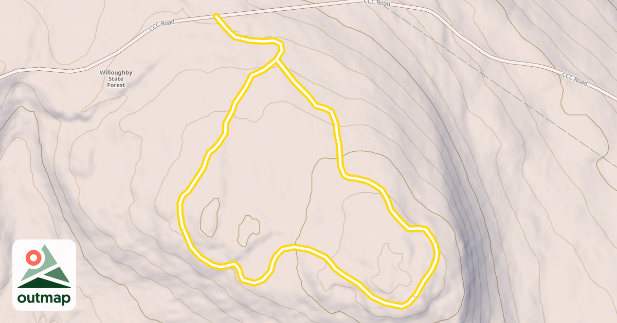 Map of Bartlett Mountain Loops