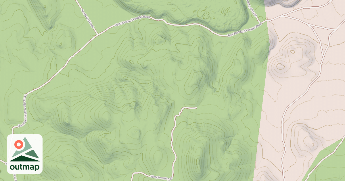 Map of 1ST STANDARD PARALLEL ROAD