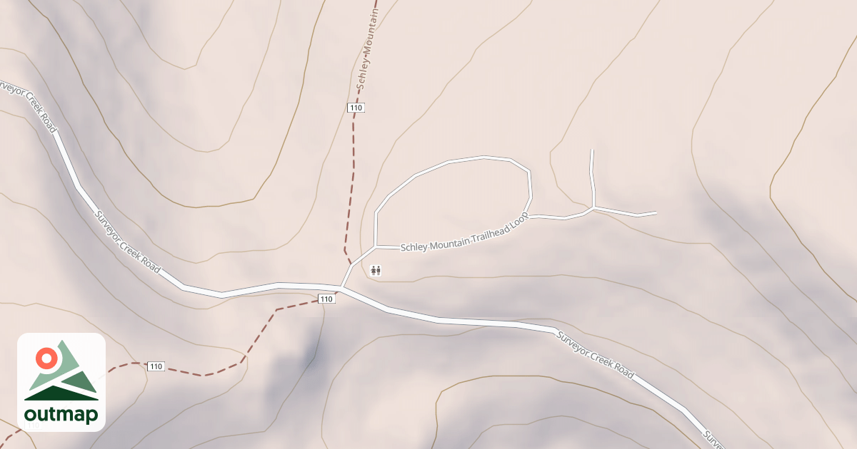 Map of SCHLEY MTN TRAILHEAD LOOP