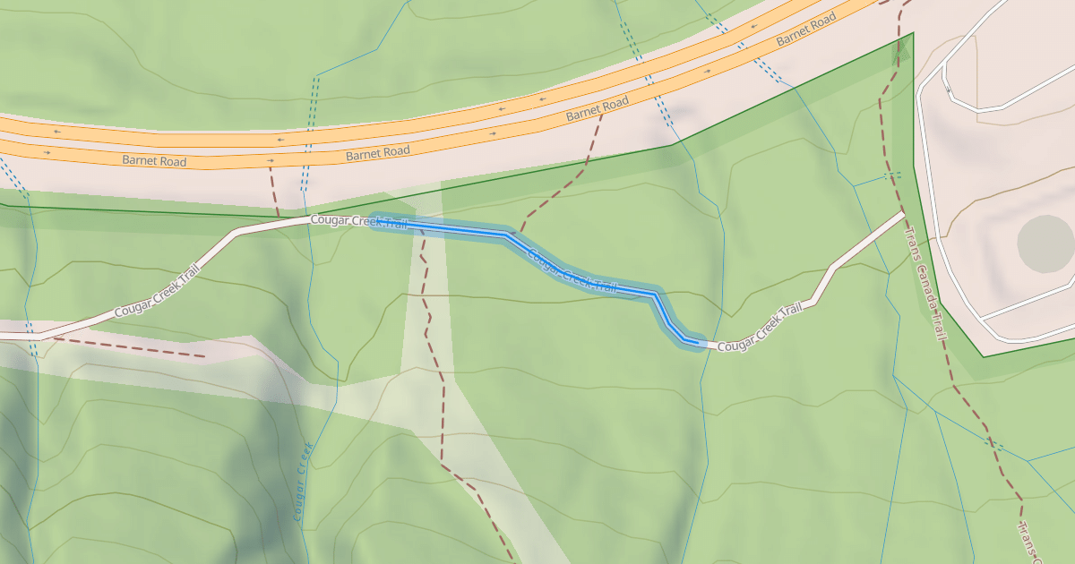 Map preview of Cougar Creek Trail