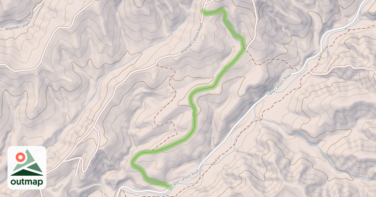 Map of Wayside Canyon Road