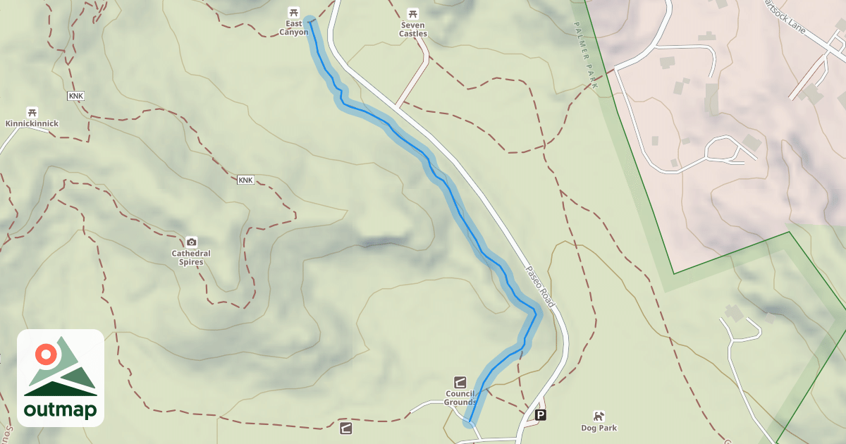 Map of Kinnickinnick Trail