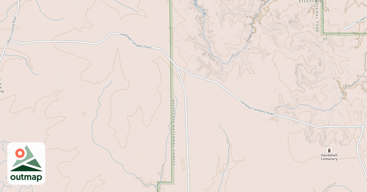 Map of HARDSHELL CEMETERY