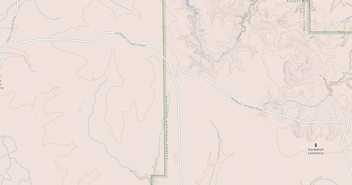 Map preview of HARDSHELL CEMETERY