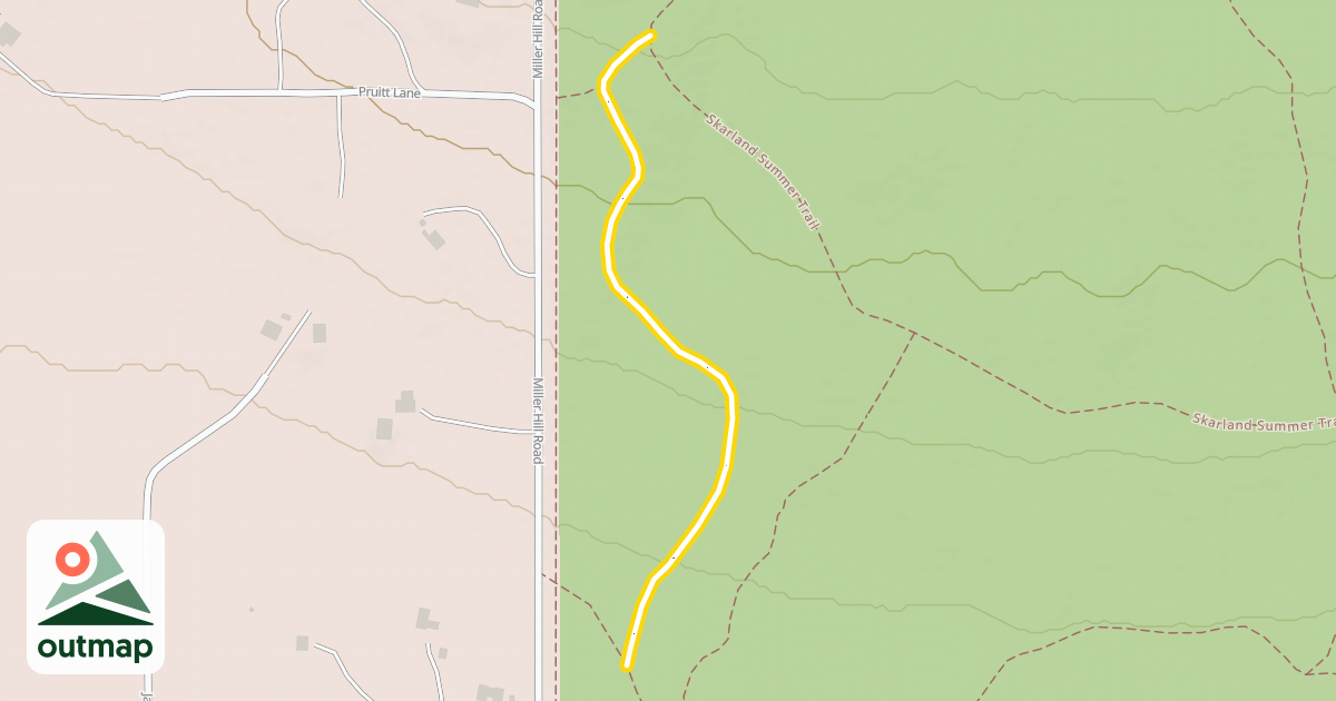 Map of Skarland Winter Trail