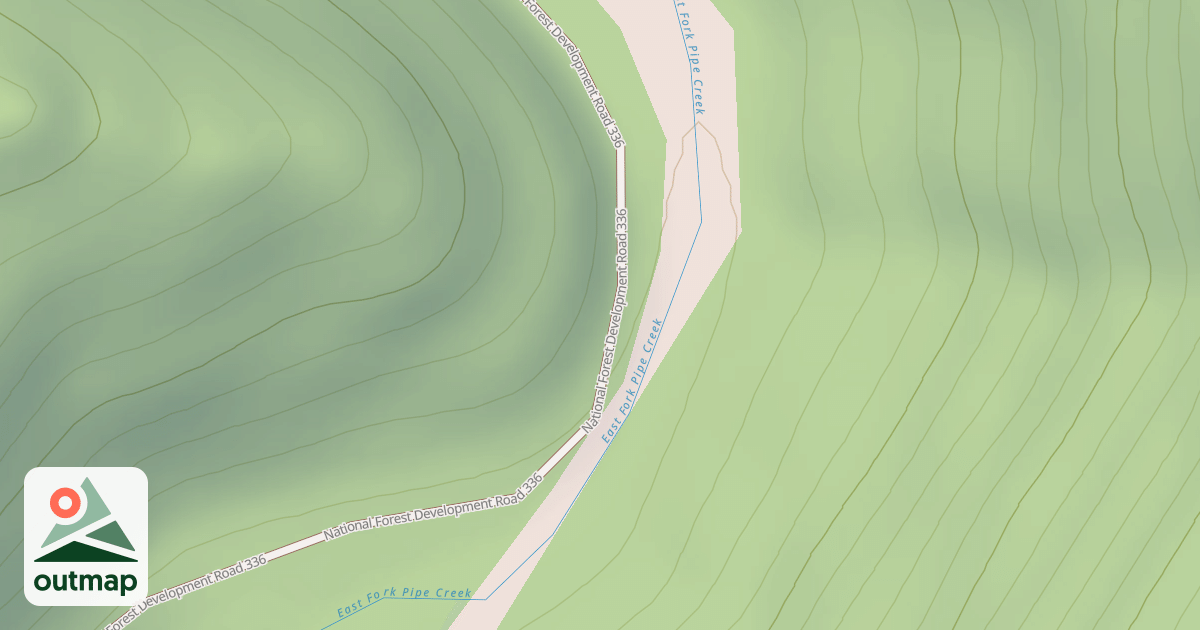 Map of East Pipe/big Creek  Snowmobl