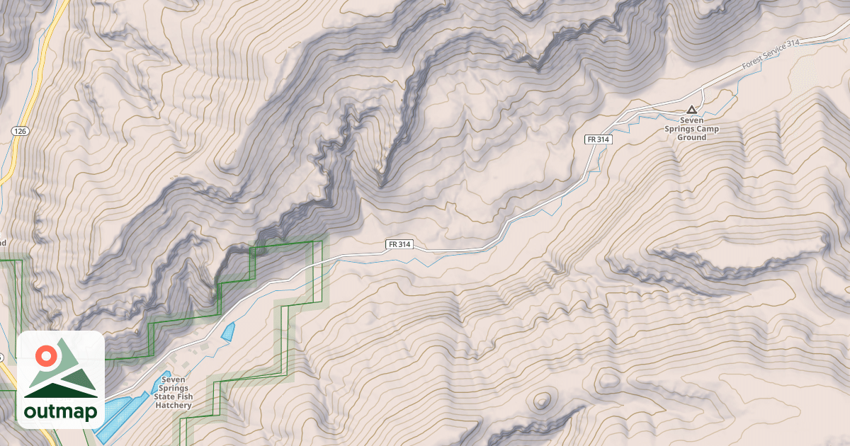 Map of SEVEN SPRINGS