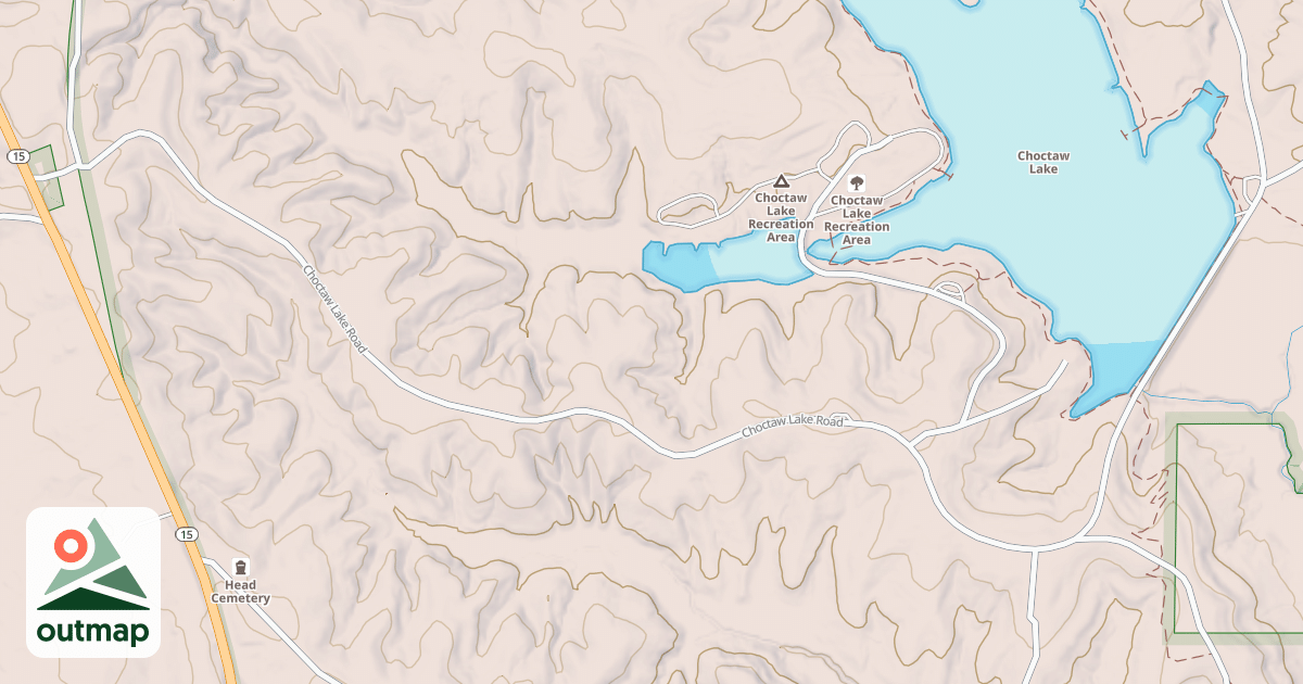 Map of CHOCTAW LAKE ROAD