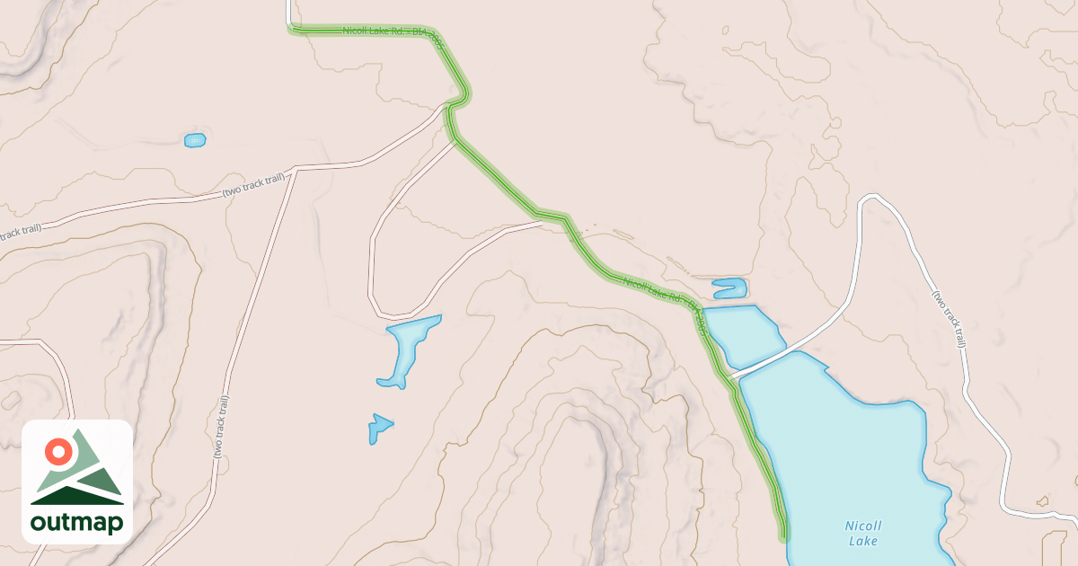 Map of Nicoll Lake Rd. - BIA 2005