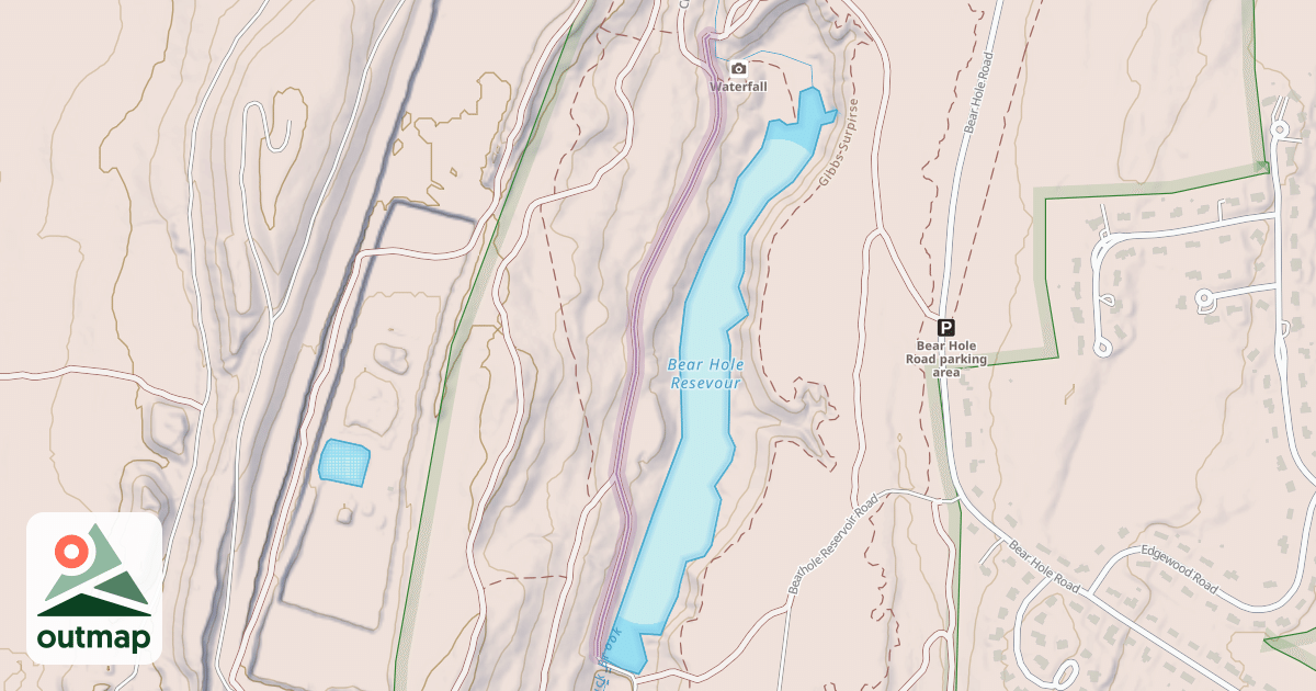 Map of Bearhole Reservoir Road