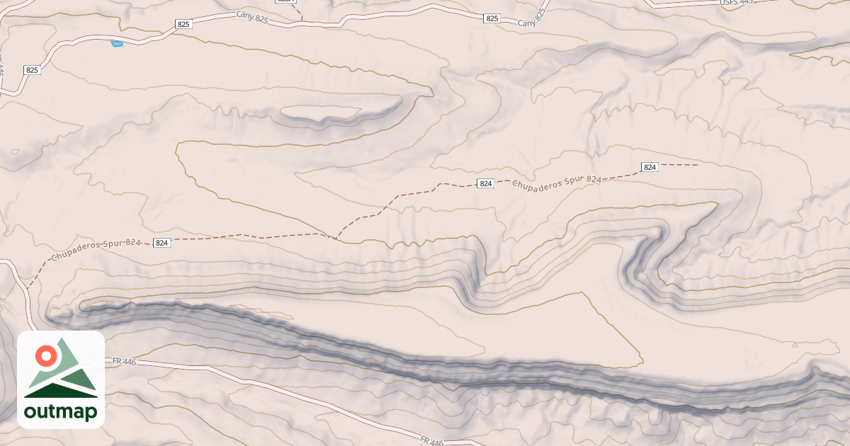Map of Chupaderos Spur