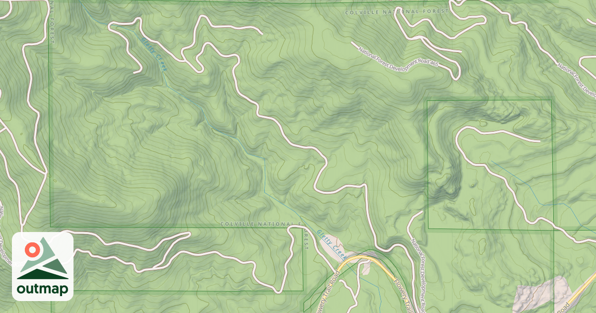 Map of GLETTY CREEK