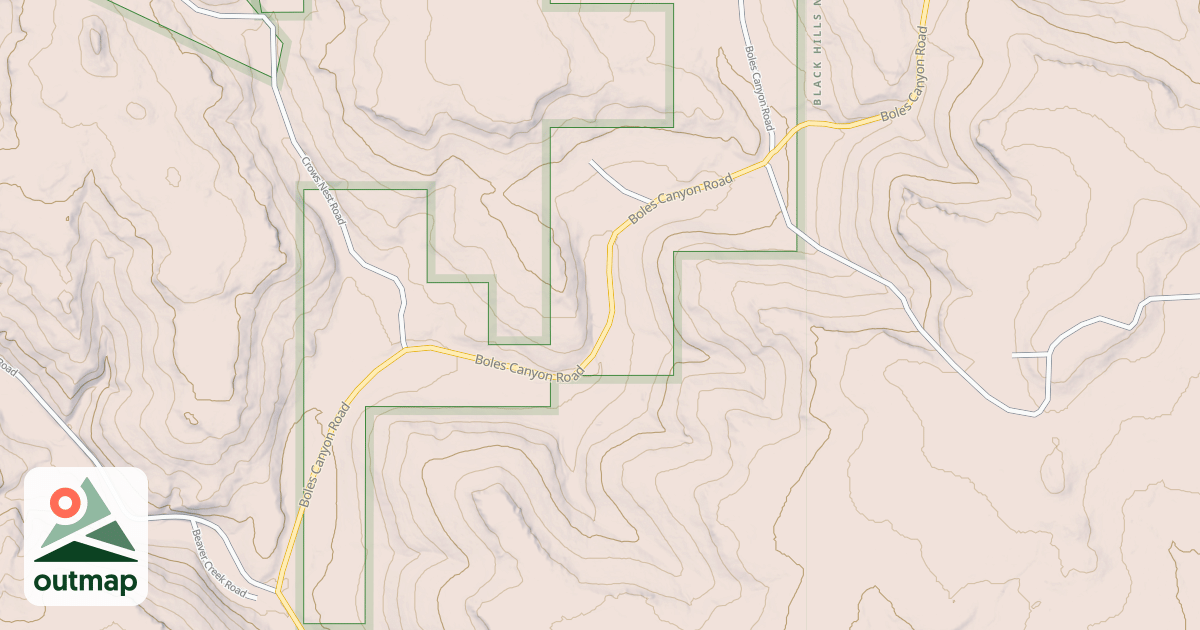 Map of BOLES CANYON