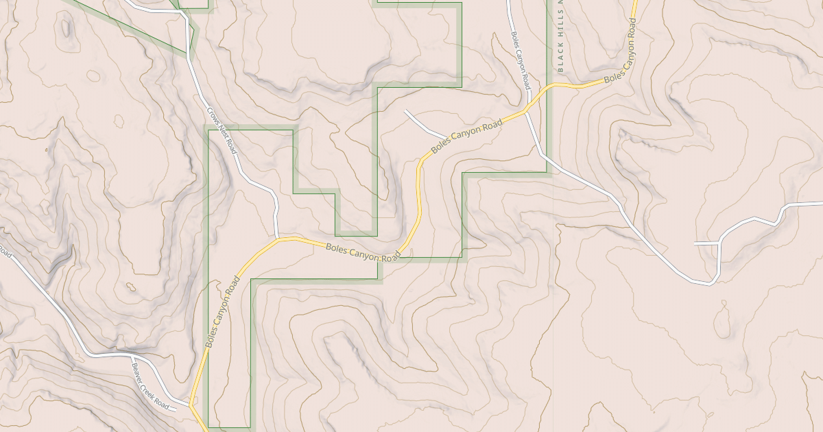 Map preview of BOLES CANYON