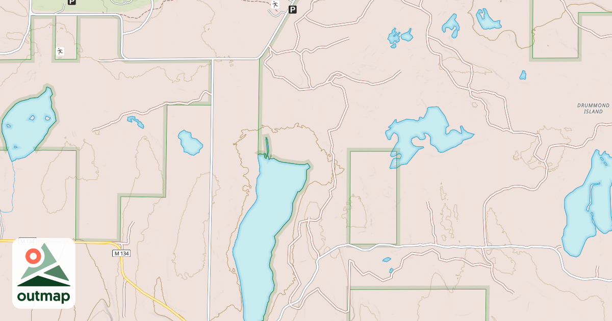 Map of Drummond Island Trail