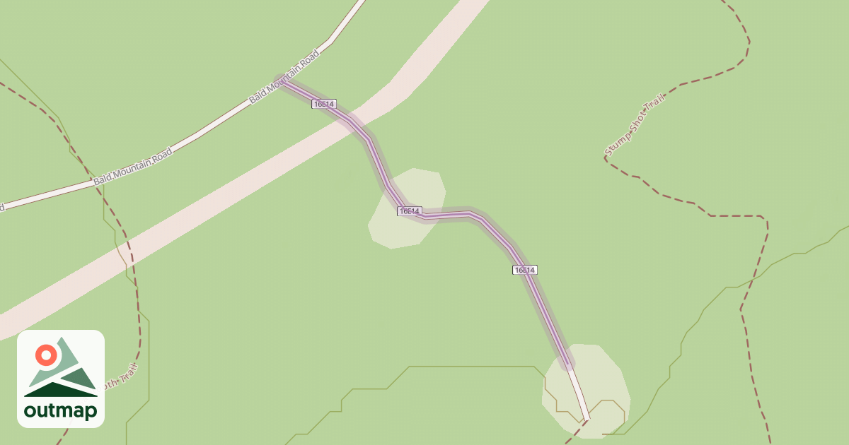 Map of Bald Mountain Motorcycle Trail