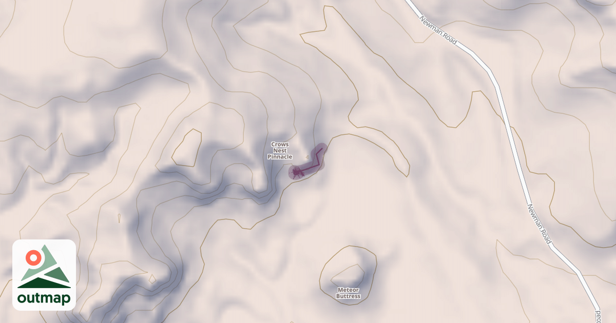 Map of Flying Cow Buttress