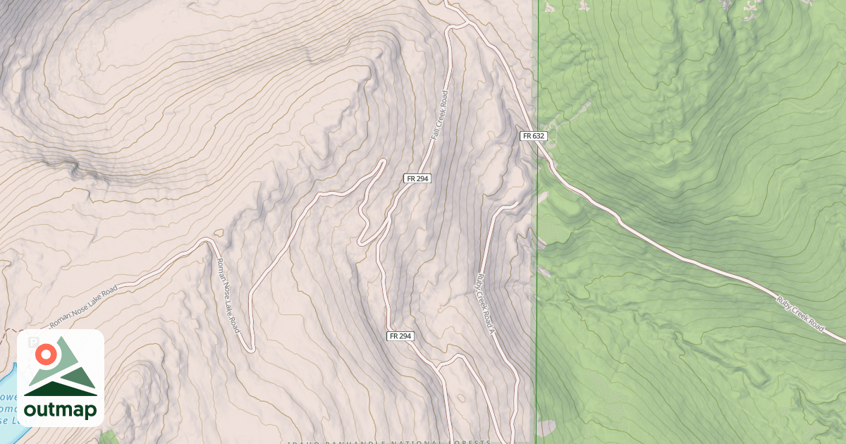 Map of FALL CREEK