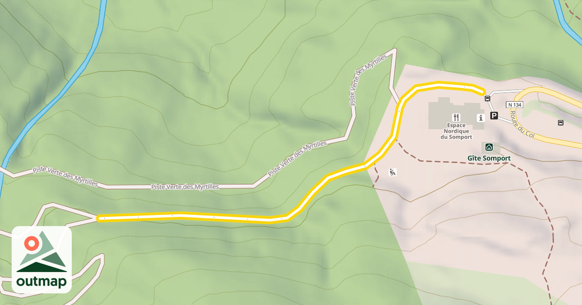 Map of Piste Bleue du Grand Tétras