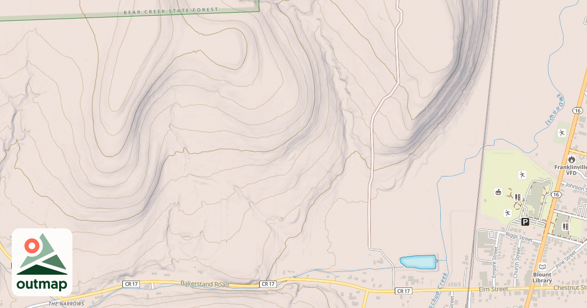 Map of Franklinville Snowmobile Trail