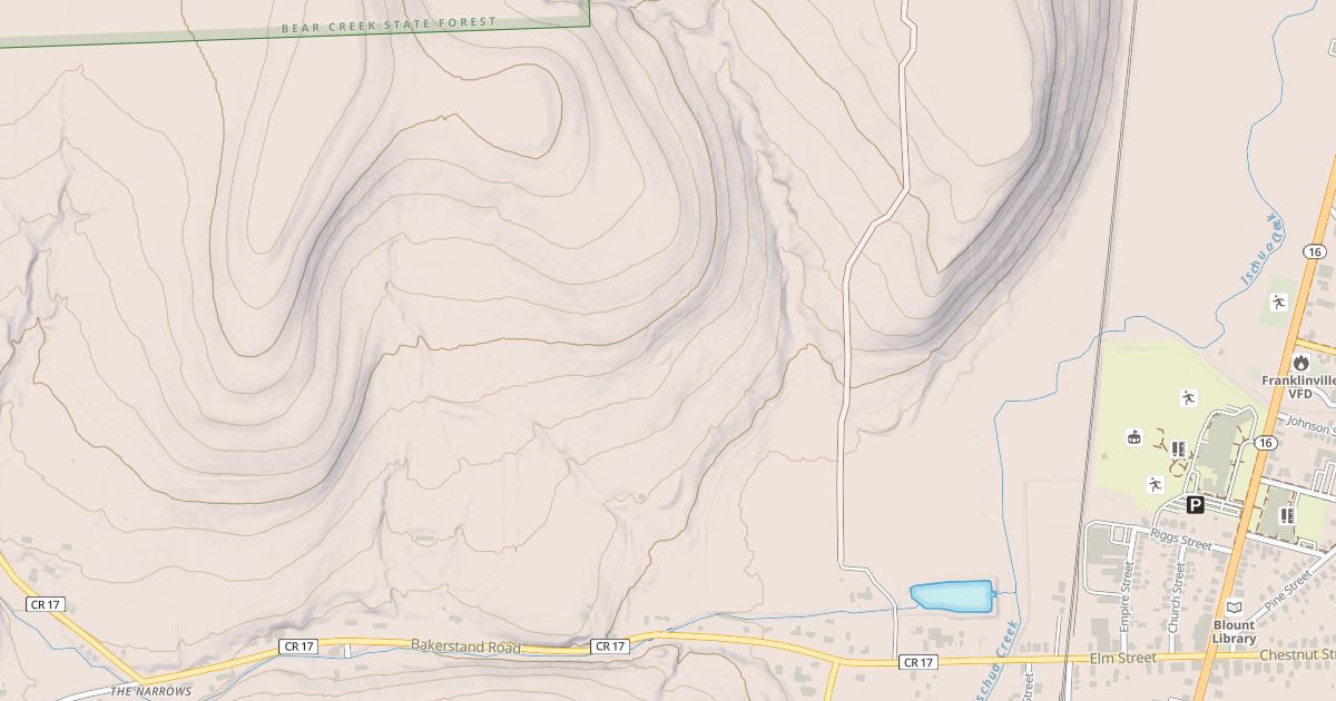 Map preview of Franklinville Snowmobile Trail
