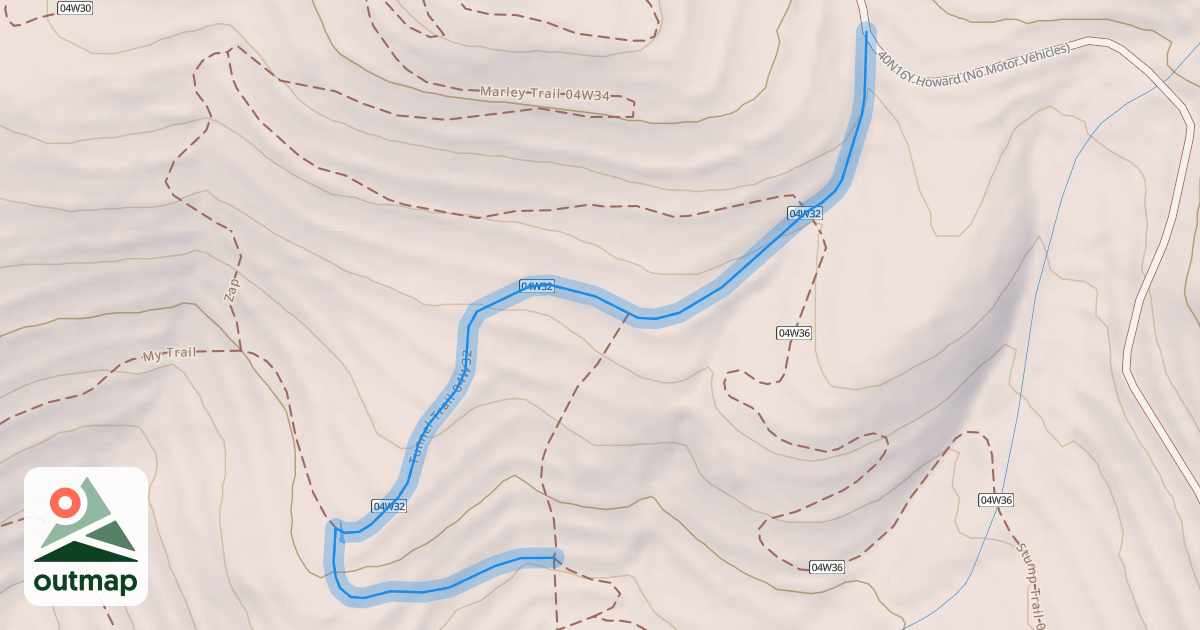 Map of Tunnel Trail 04W32