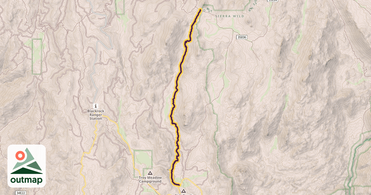 Map of Jackass Creek Trail