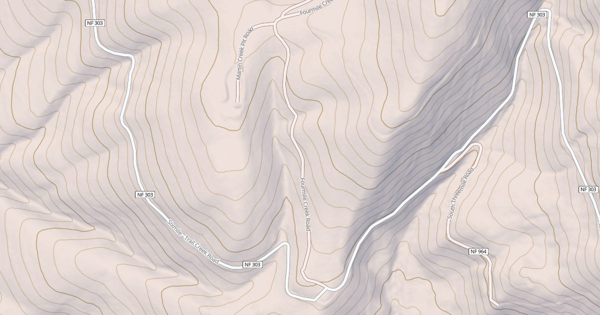 Map preview of FOURMILE CREEK