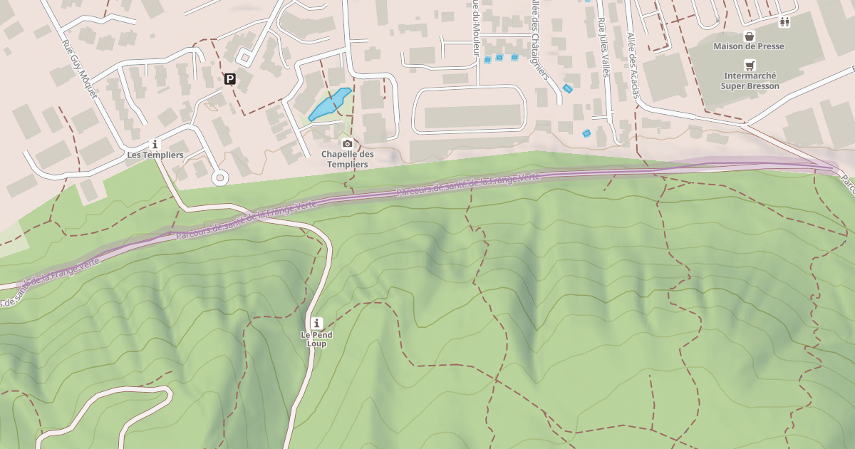 Map preview of Parcours de santé de la Frange Verte