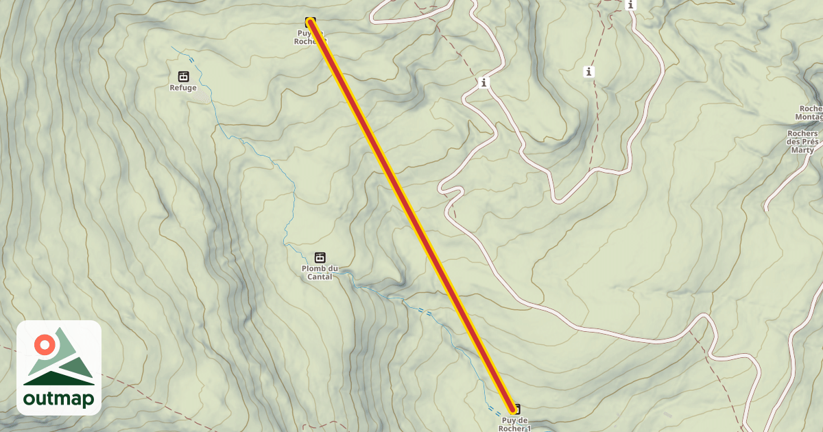 Map of Puy de Rocher 2