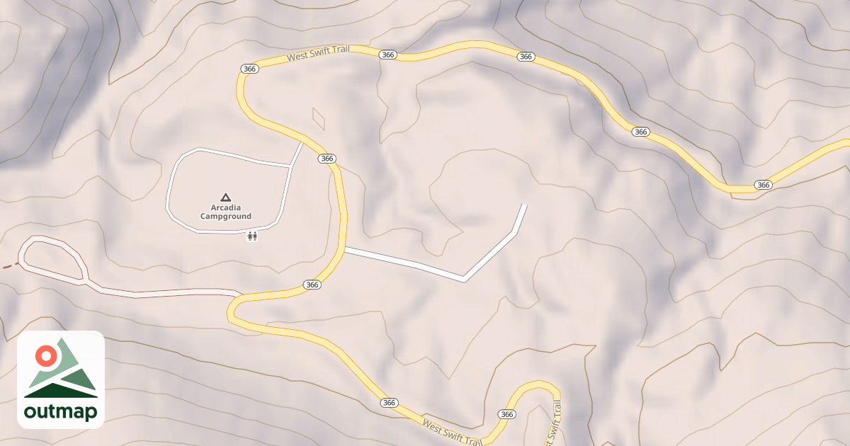 Map of ARCADIA OVERFLOW